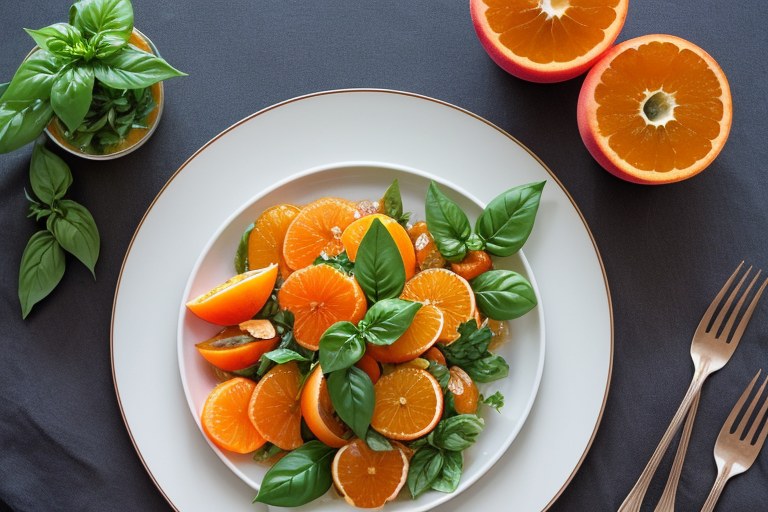 Nectarine, Basil and Clementine Infused Water