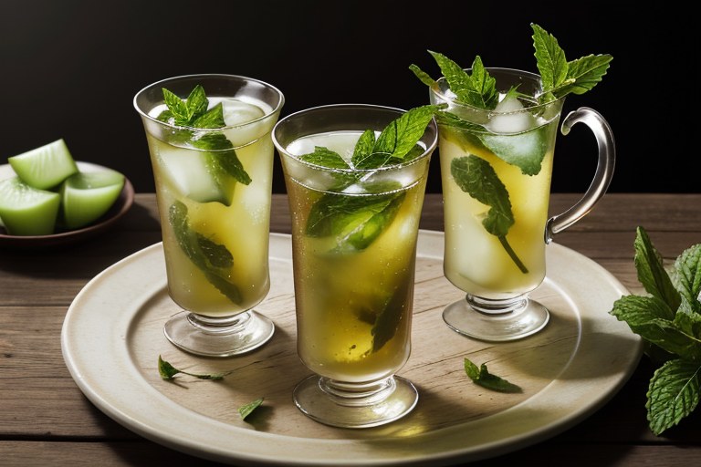 Iced Honeydew Mint Tea